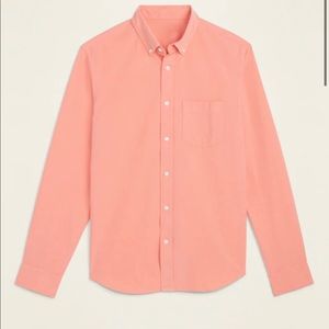Men’s Coral Long Sleeve Button Up